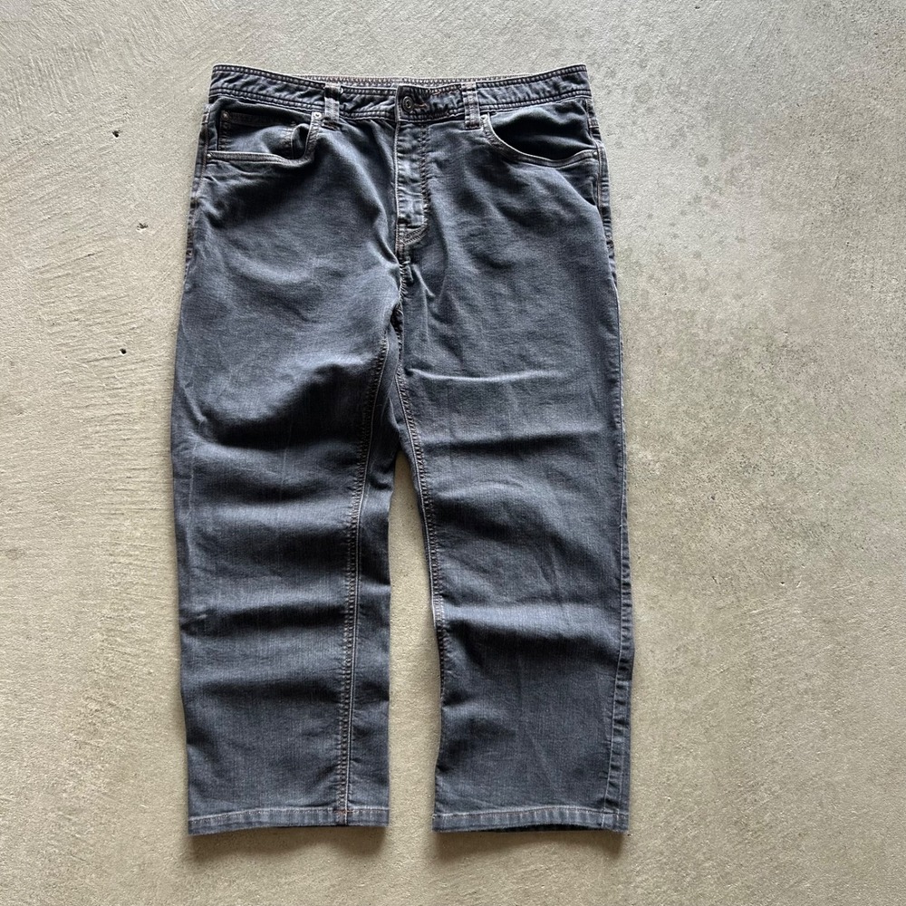 prAna Bridger Jeans Mens 36x30 Charcoal Gray Slim Fit Stretch Denim M4BD30315